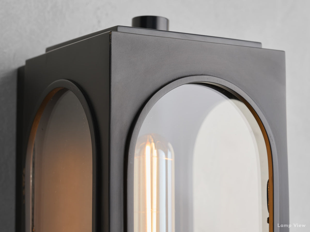 Palladian Facade Glass Outdoor Wall Sconce