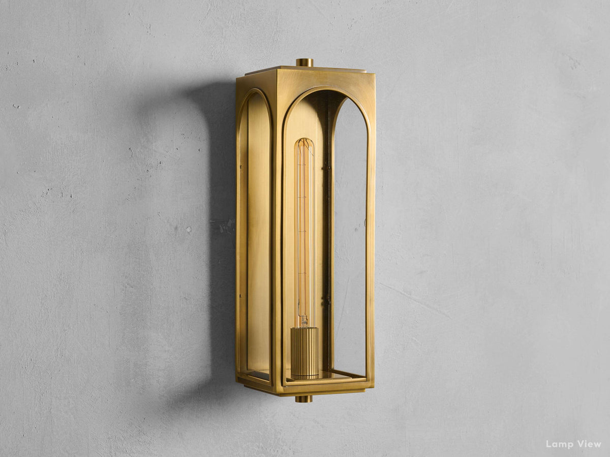 Palladian Facade Glass Outdoor Wall Sconce