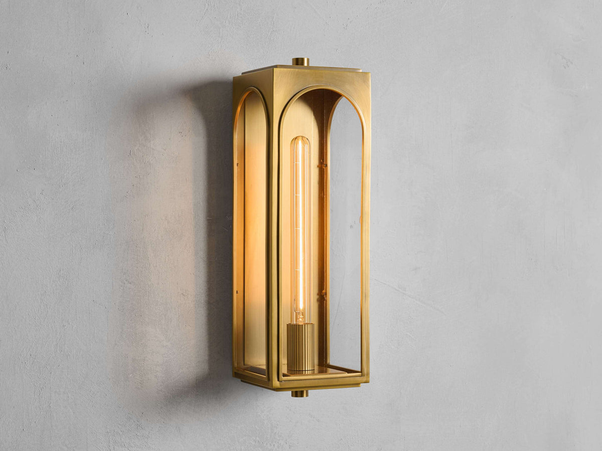 Palladian Facade Glass Outdoor Wall Sconce