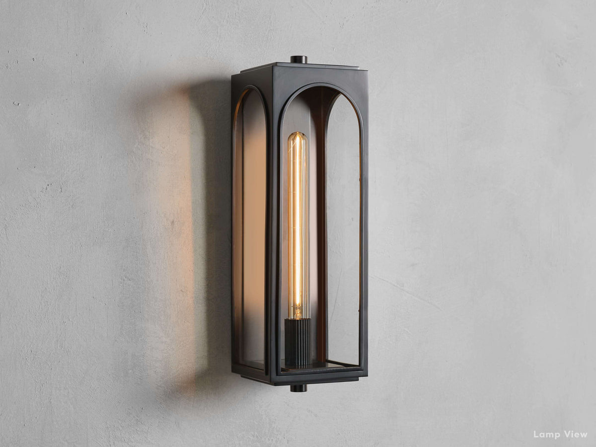 Palladian Facade Glass Outdoor Wall Sconce