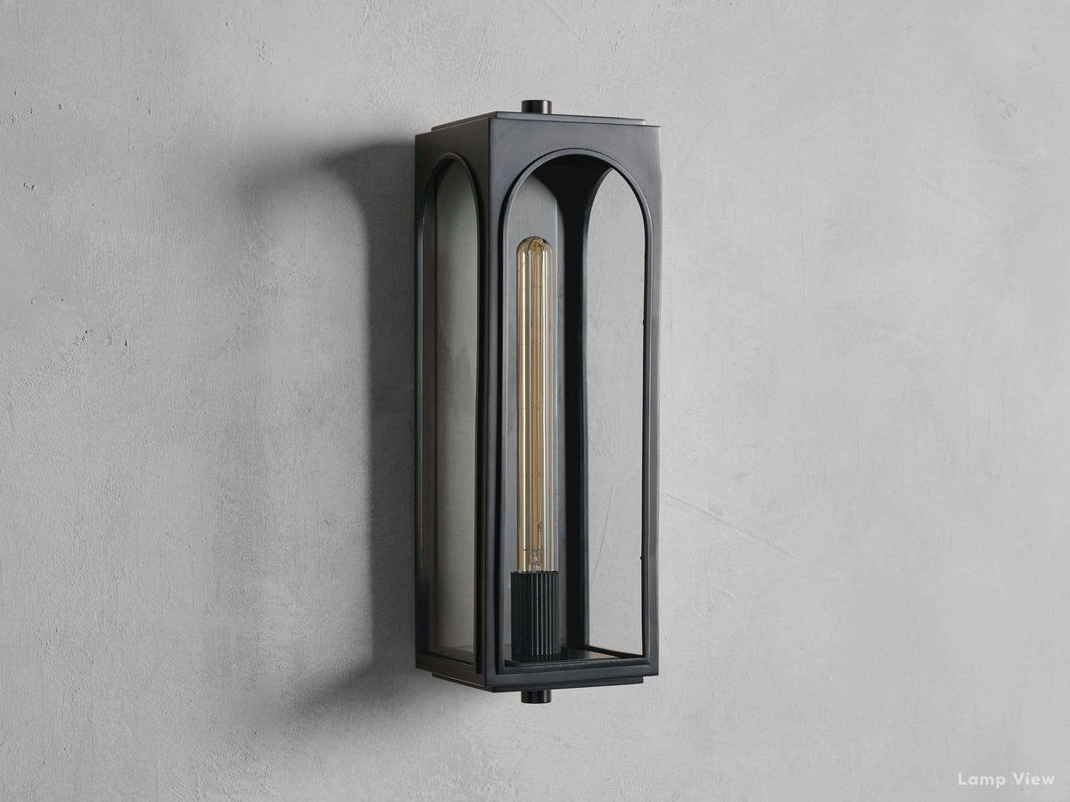 Palladian Facade Glass Outdoor Wall Sconce