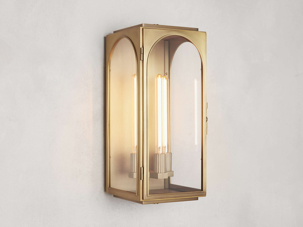 Palladian Facade Glass Outdoor Wall Sconce