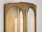 Palladian Facade Glass Outdoor Wall Sconce