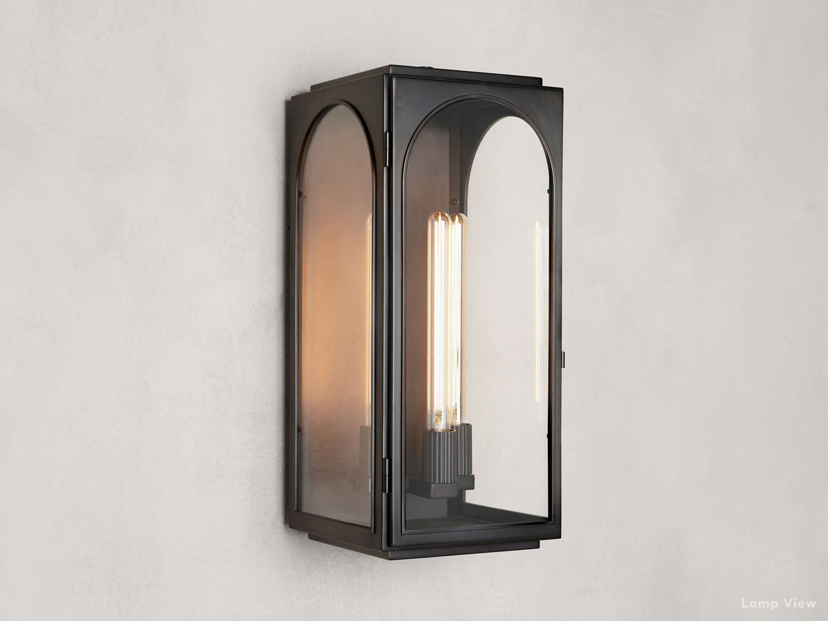 Palladian Facade Glass Outdoor Wall Sconce