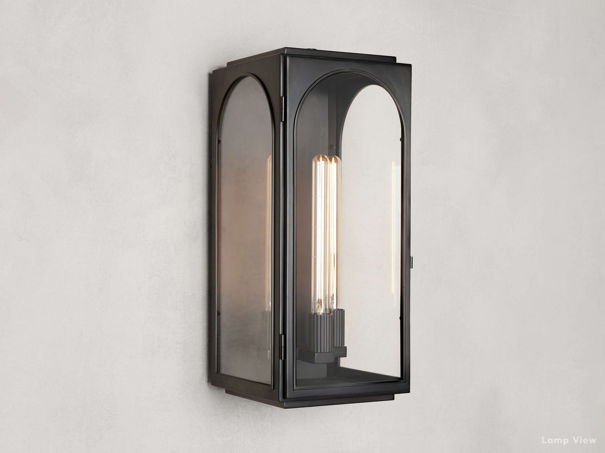 Palladian Facade Glass Outdoor Wall Sconce
