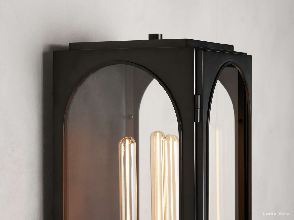 Palladian Facade Glass Outdoor Wall Sconce
