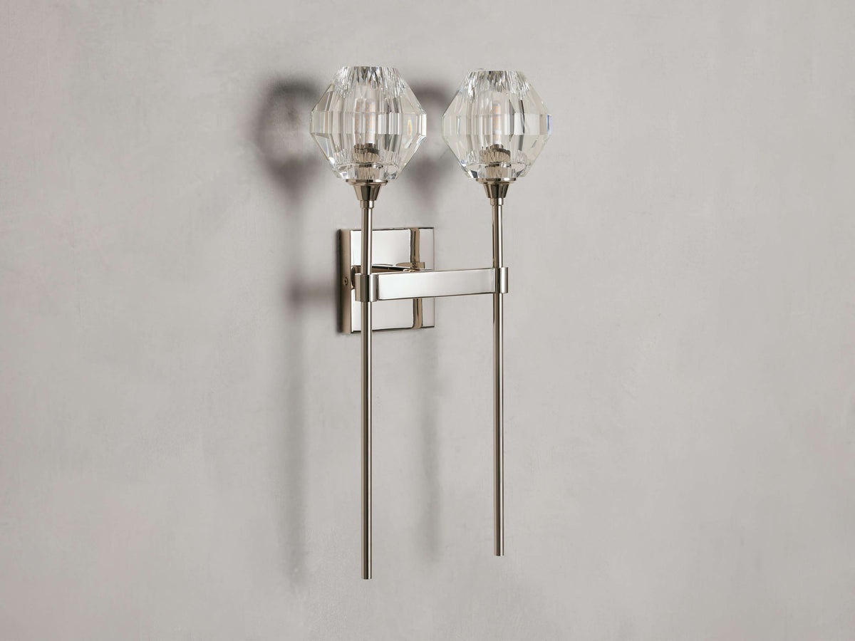Amoroso Crystal Motif Wall Sconce