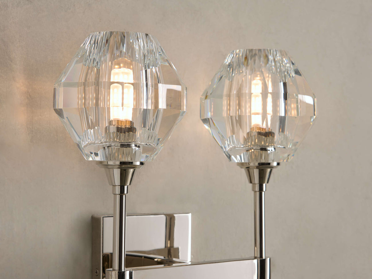 Amoroso Crystal Motif Wall Sconce