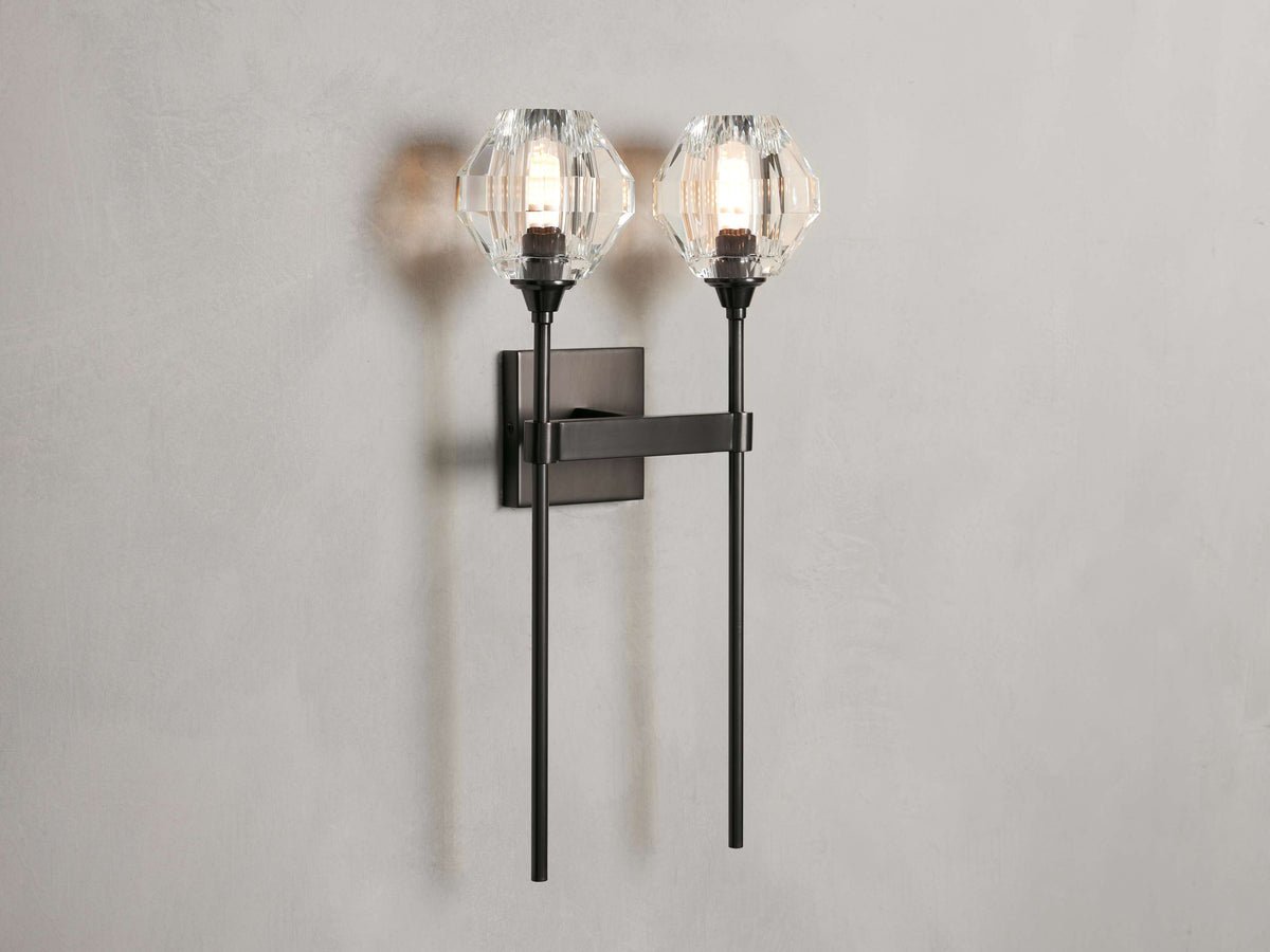 Amoroso Crystal Motif Wall Sconce