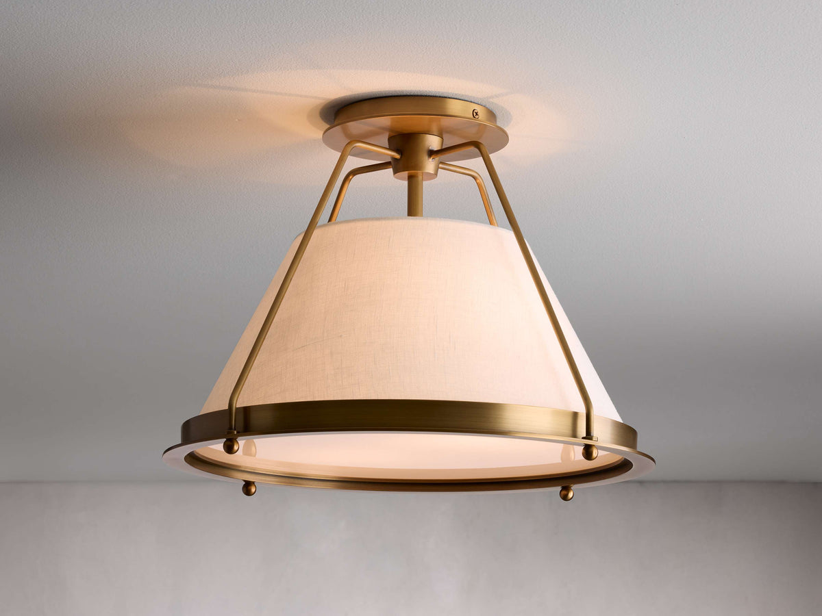 Shelton Tailored Linen Flush Mount