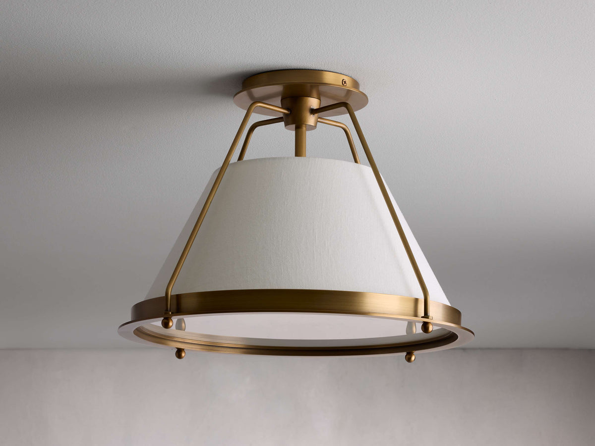 Shelton Tailored Linen Flush Mount