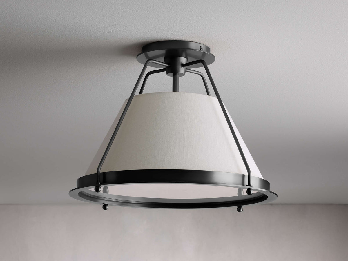 Shelton Tailored Linen Flush Mount