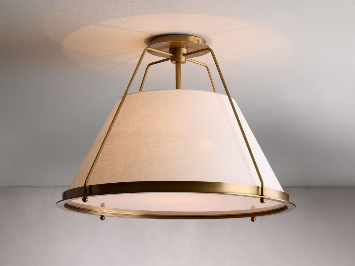 Shelton Tailored Linen Flush Mount