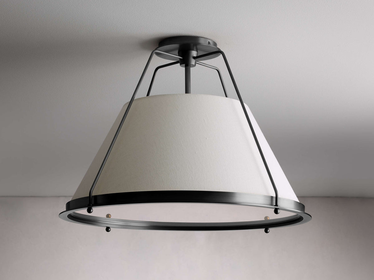 Shelton Tailored Linen Flush Mount