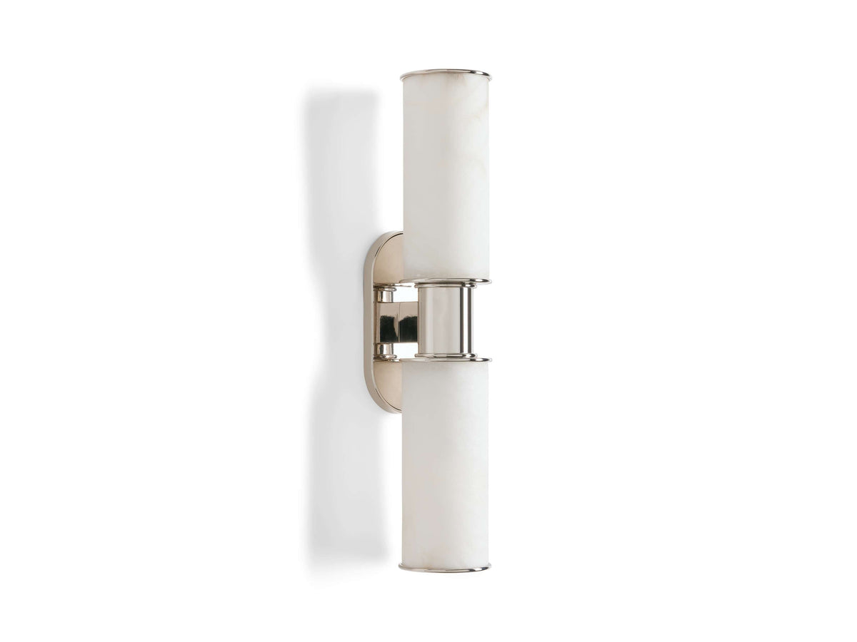 Harlin Pillar Alabaster Wall Sconce