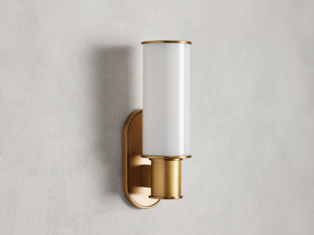 Harlin Milk Glass Wall Sconce