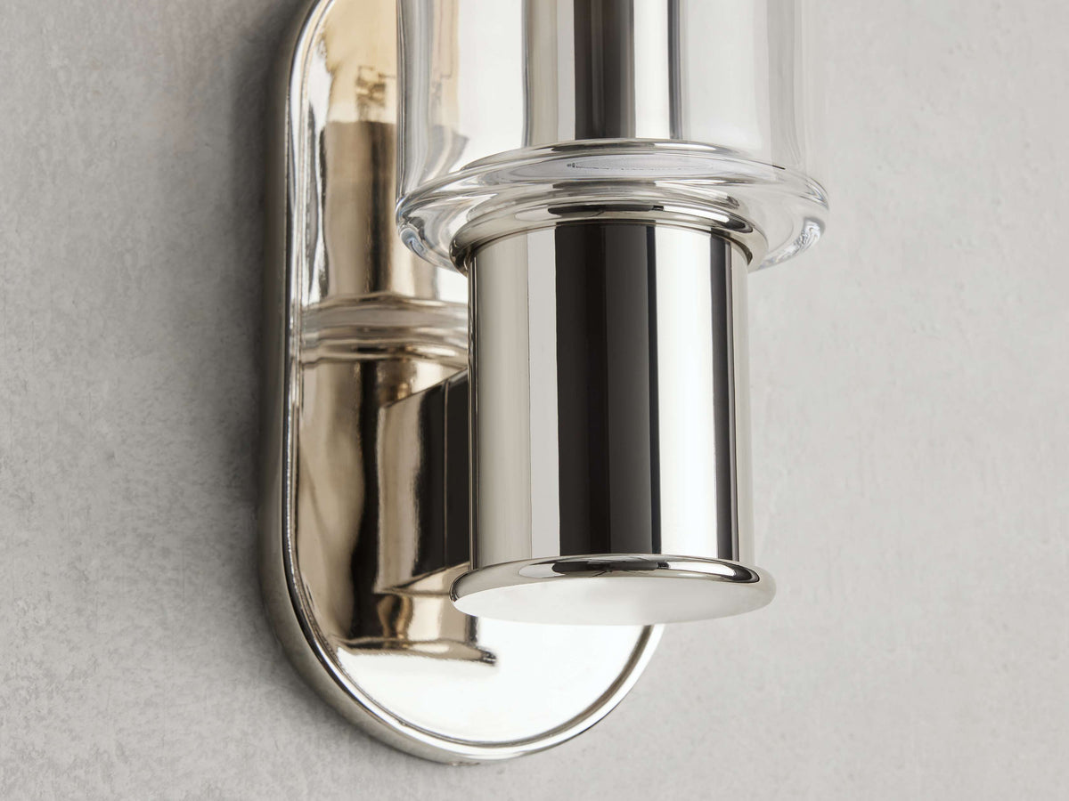 Harlin Clear Glass Wall Sconce