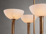 Saguaro Forked Alabaster Round Chandelier