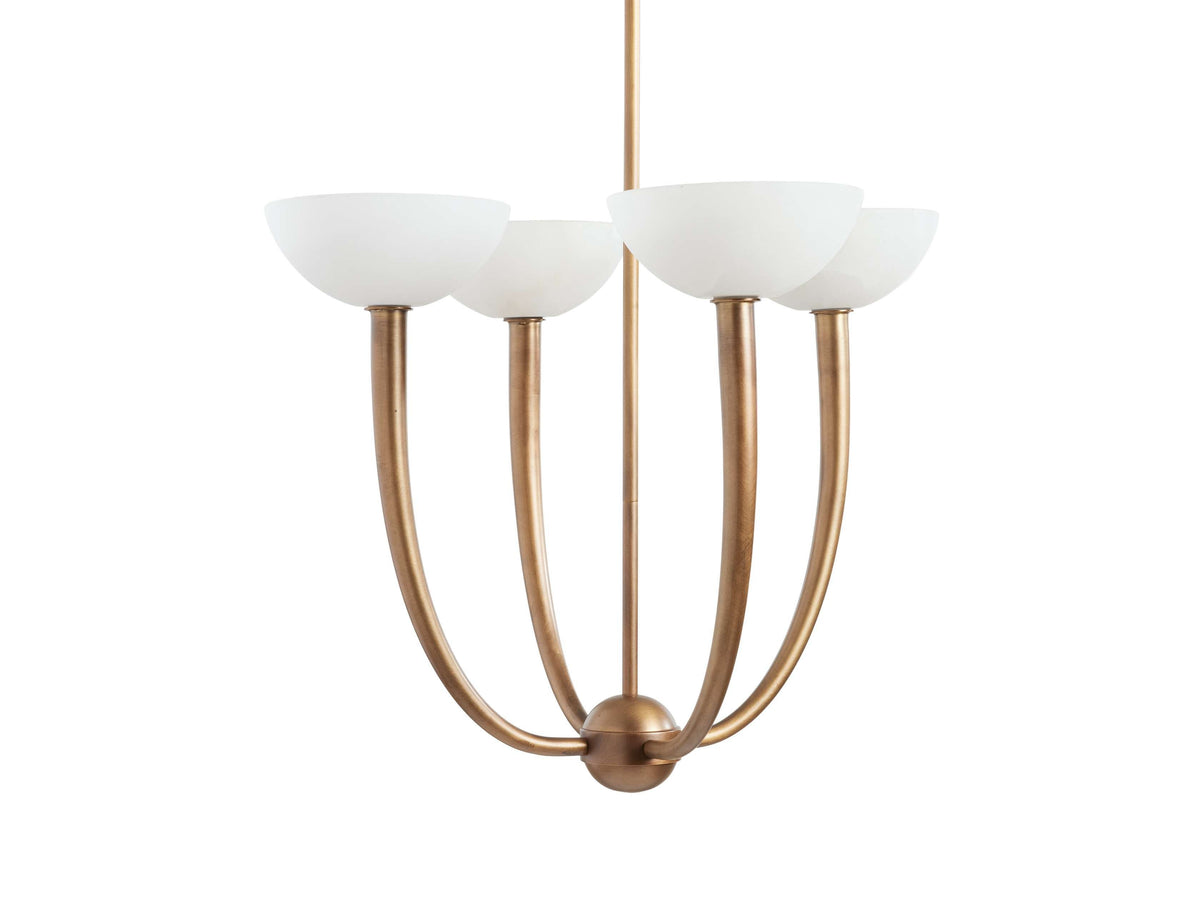 Saguaro Forked Alabaster Round Chandelier
