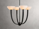 Saguaro Forked Alabaster Round Chandelier