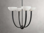 Saguaro Forked Alabaster Round Chandelier