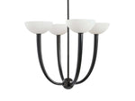 Saguaro Forked Alabaster Round Chandelier