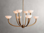 Saguaro Forked Alabaster Round Chandelier