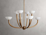 Saguaro Forked Alabaster Round Chandelier