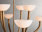 Saguaro Forked Alabaster Round Chandelier