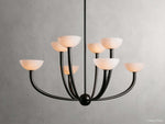 Saguaro Forked Alabaster Round Chandelier