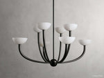 Saguaro Forked Alabaster Round Chandelier