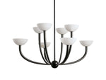 Saguaro Forked Alabaster Round Chandelier