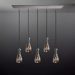 Rain Waterfall Glass Rectangular Chandelier 36"
