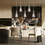 Rain Waterfall Glass Rectangular Chandelier 36"