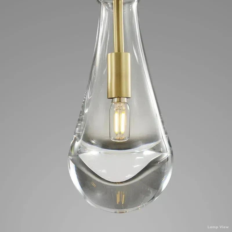 Rain Waterfall Glass Rectangular Chandelier 36"