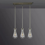 Rain Waterfall Glass Rectangular Chandelier 22"