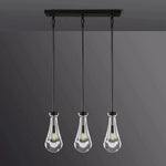 Rain Waterfall Glass Rectangular Chandelier 22"