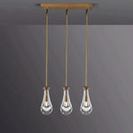 Rain Waterfall Glass Rectangular Chandelier 22"