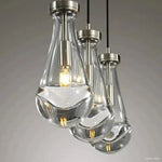 Rain Waterfall Glass Rectangular Chandelier 22"