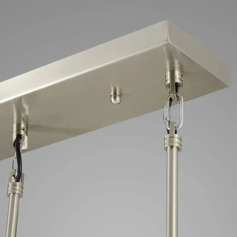 Rain Waterfall Glass Rectangular Chandelier 22"