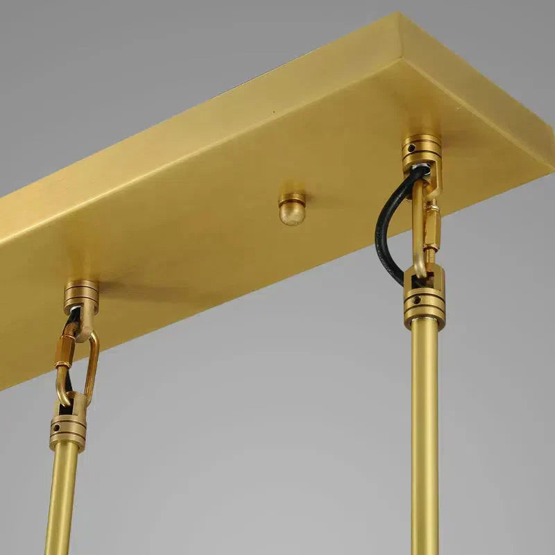 Rain Waterfall Glass Rectangular Chandelier 22"