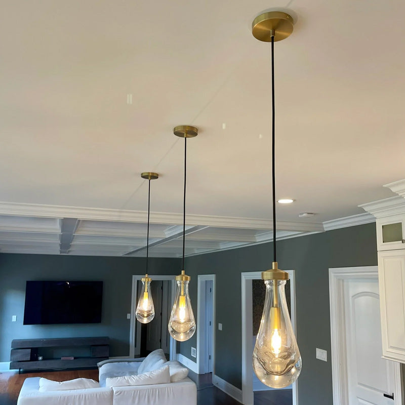 Rain Waterfall Glass Pendant Light