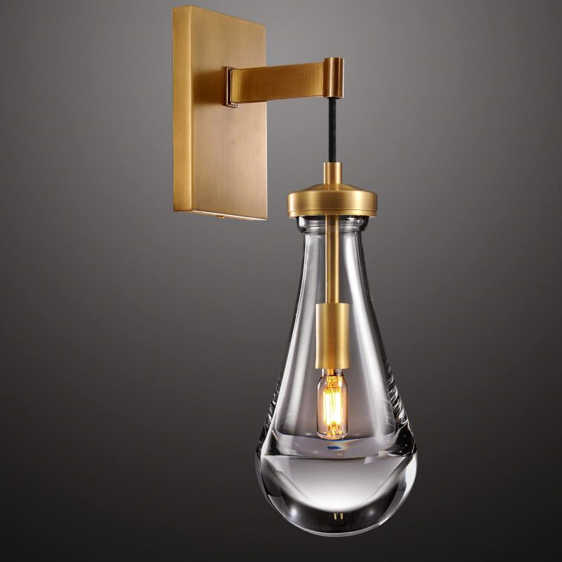 Rain Waterfall Glass Wall Sconce