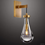 Rain Falling Glass Wall Sconce