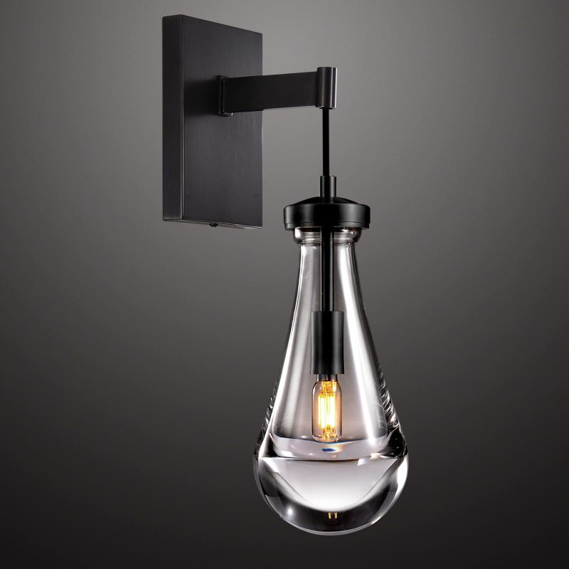 Rain Waterfall Glass Wall Sconce