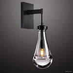 Rain Falling Glass Wall Sconce