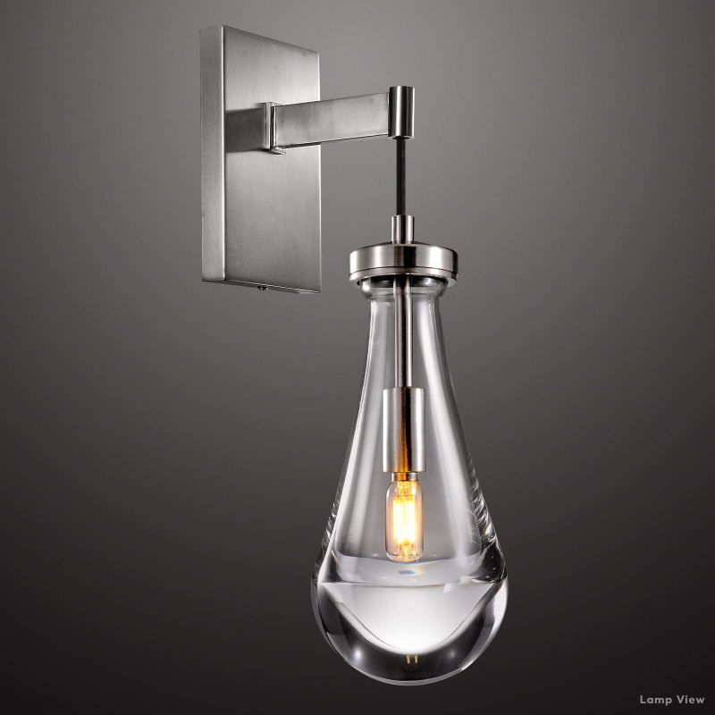 Rain Falling Glass Wall Sconce