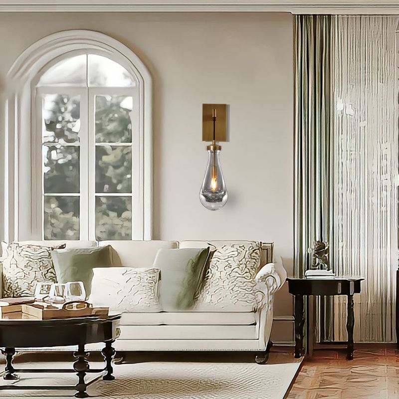 Rain Waterfall Glass Wall Sconce