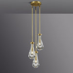 Rain Waterfall Glass Round Chandelier 8"
