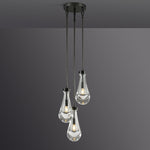 Rain Waterfall Glass Round Chandelier 8"